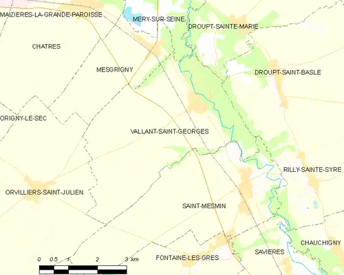 Detailkaart van de gemeente