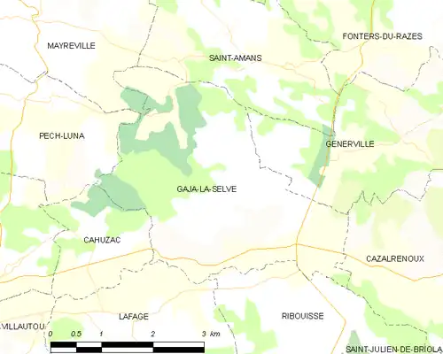 Detailkaart van de gemeente