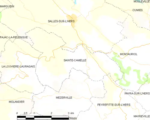 Detailkaart van de gemeente