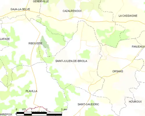 Detailkaart van de gemeente