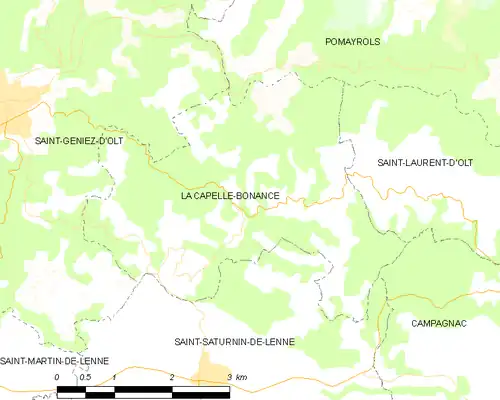 Detailkaart van de gemeente