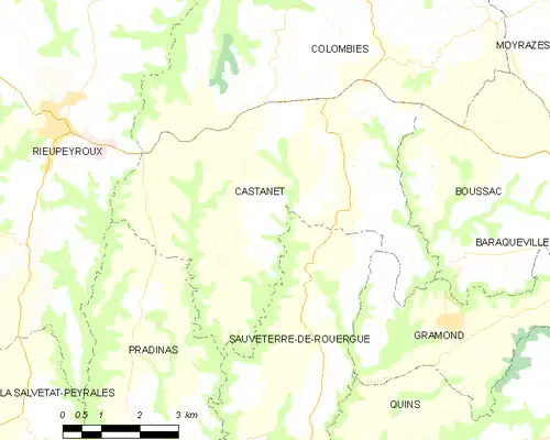 Detailkaart van de gemeente