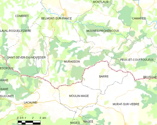 Detailkaart van de gemeente