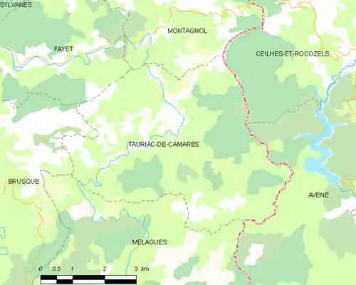 Detailkaart van de gemeente