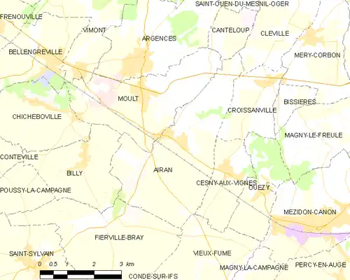 Detailkaart van de gemeente