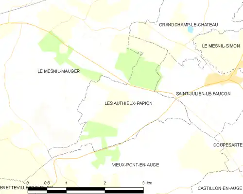 Detailkaart van de gemeente