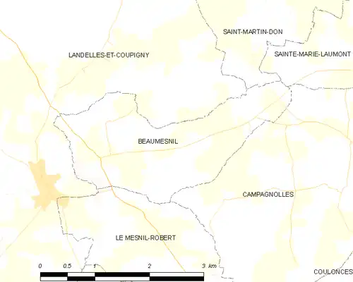 Detailkaart van de gemeente