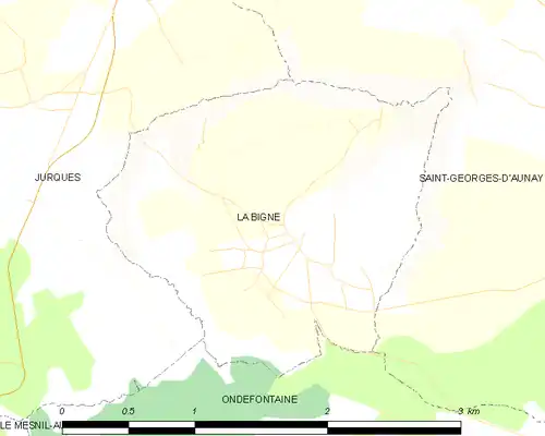 Detailkaart van de gemeente