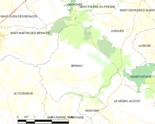 Detailkaart van de gemeente