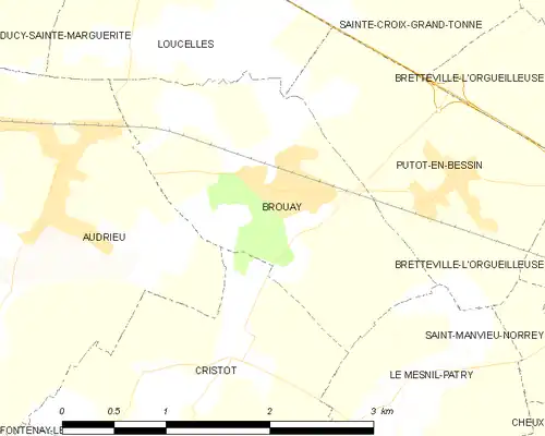Detailkaart van de gemeente