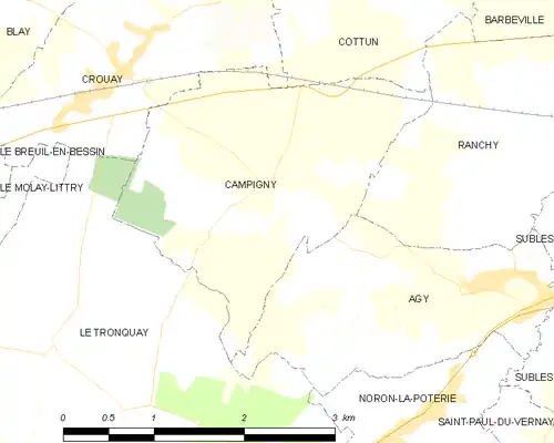 Detailkaart van de gemeente