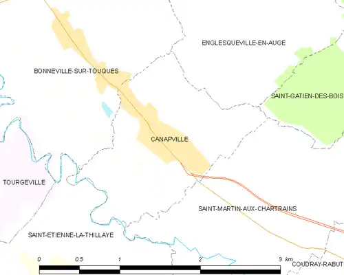 Detailkaart van de gemeente