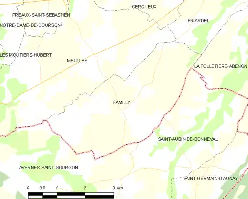 Detailkaart van de gemeente
