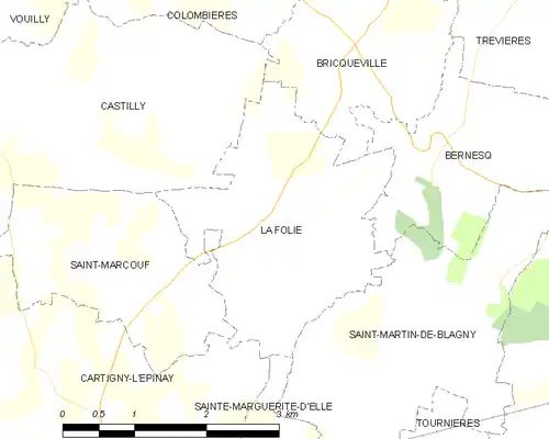 Detailkaart van de gemeente