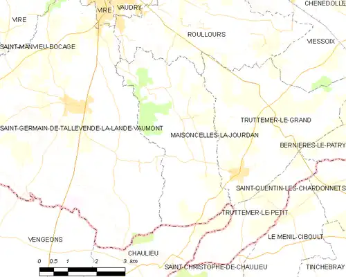 Detailkaart van de gemeente