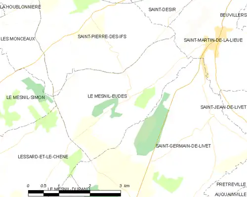 Detailkaart van de gemeente