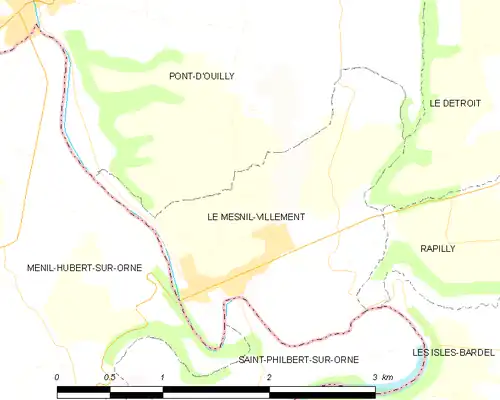 Detailkaart van de gemeente