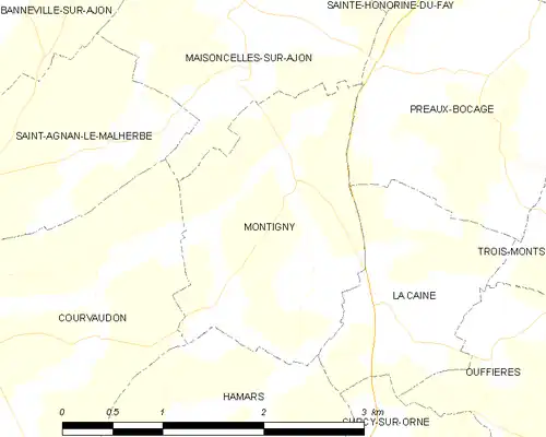 Detailkaart van de gemeente
