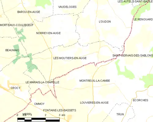 Detailkaart van de gemeente