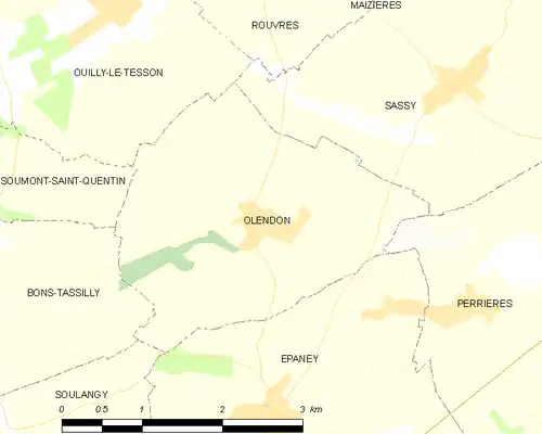 Detailkaart van de gemeente