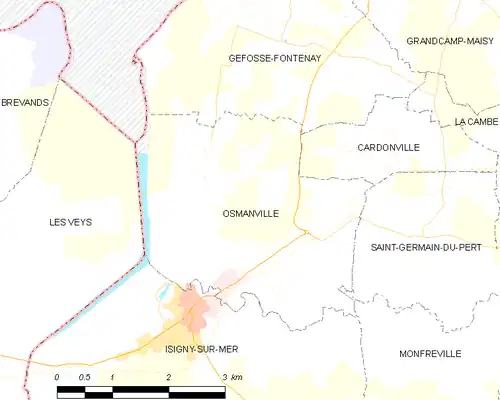 Detailkaart van de gemeente