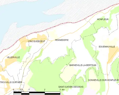 Detailkaart van de gemeente
