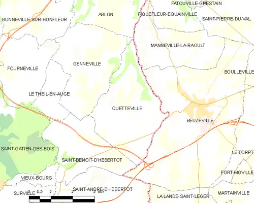 Detailkaart van de gemeente