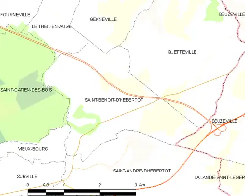 Detailkaart van de gemeente