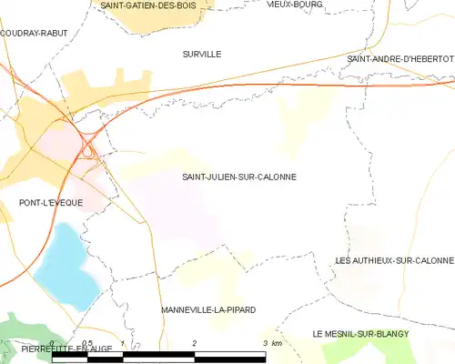 Detailkaart van de gemeente