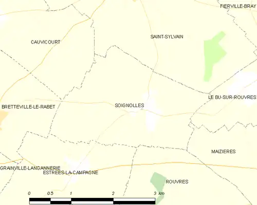 Detailkaart van de gemeente