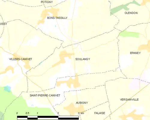 Detailkaart van de gemeente