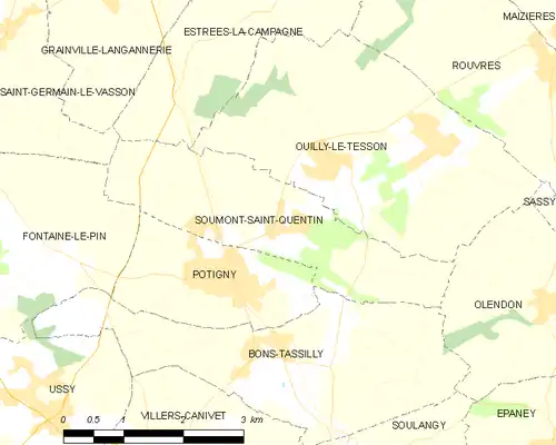 Detailkaart van de gemeente