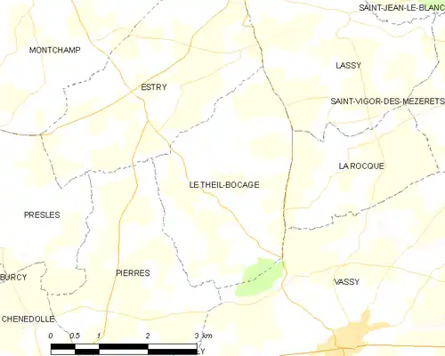 Detailkaart van de gemeente