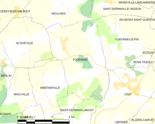 Detailkaart van de gemeente