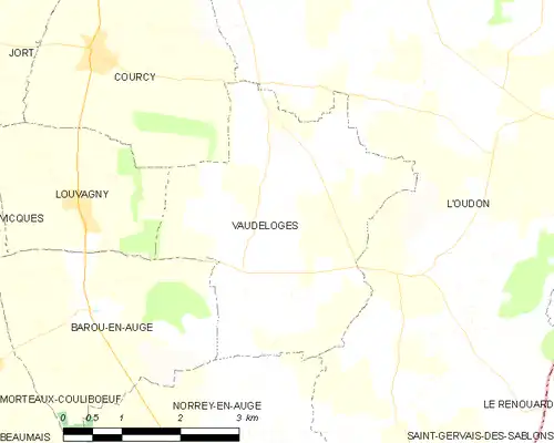 Detailkaart van de gemeente