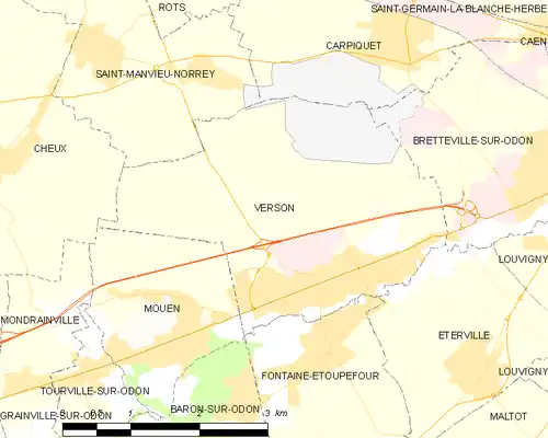 Detailkaart van de gemeente