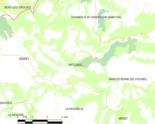 Detailkaart van de gemeente