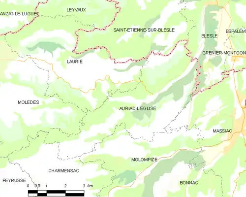 Detailkaart van de gemeente