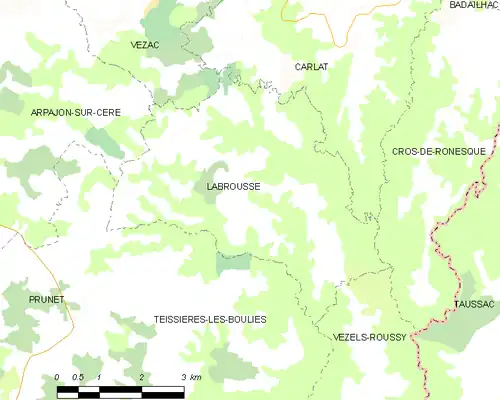 Detailkaart van de gemeente