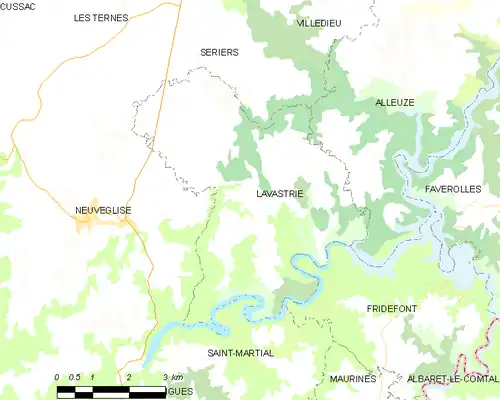 Detailkaart van de gemeente