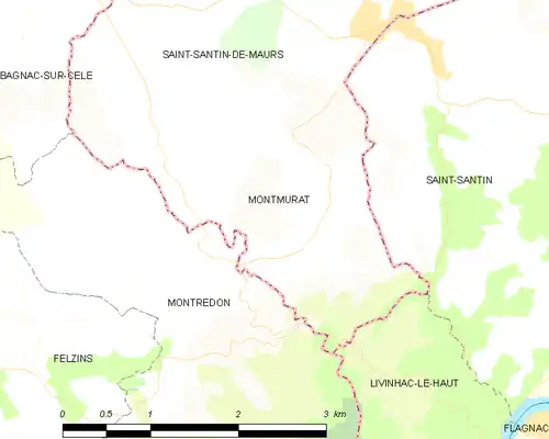 Detailkaart van de gemeente