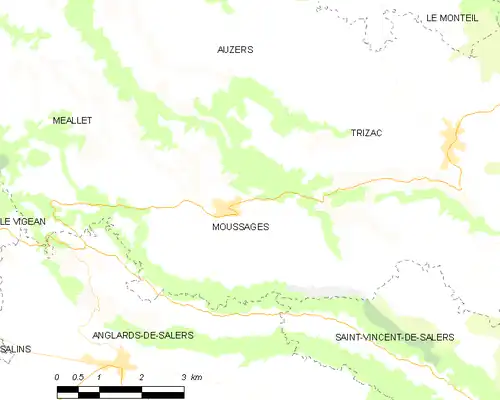 Detailkaart van de gemeente