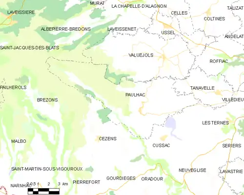 Detailkaart van de gemeente