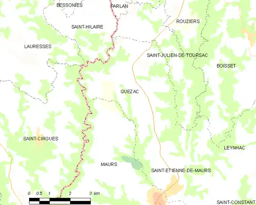 Detailkaart van de gemeente