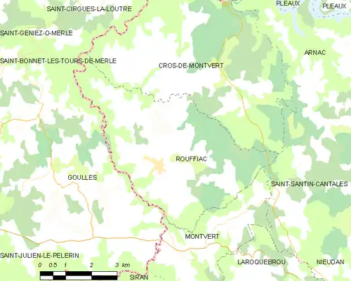 Detailkaart van de gemeente