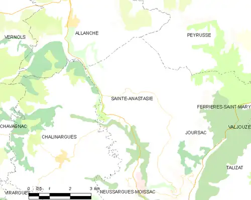 Detailkaart van de gemeente