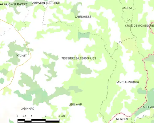 Detailkaart van de gemeente