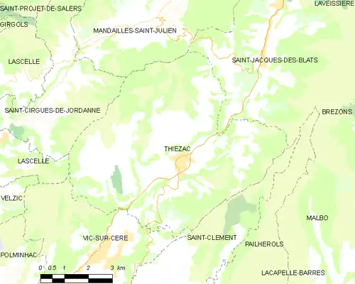 Detailkaart van de gemeente