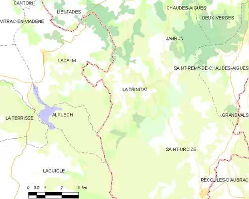 Detailkaart van de gemeente