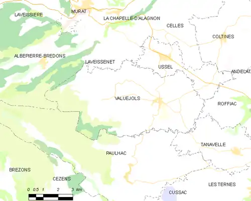 Detailkaart van de gemeente